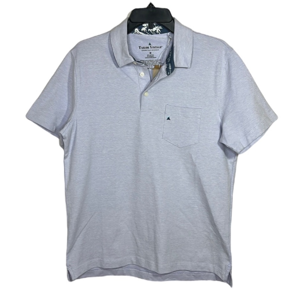 NWT Tailor Vintage AiroTec Performance Birdseye Pique Polo Sweet Lavender Size M